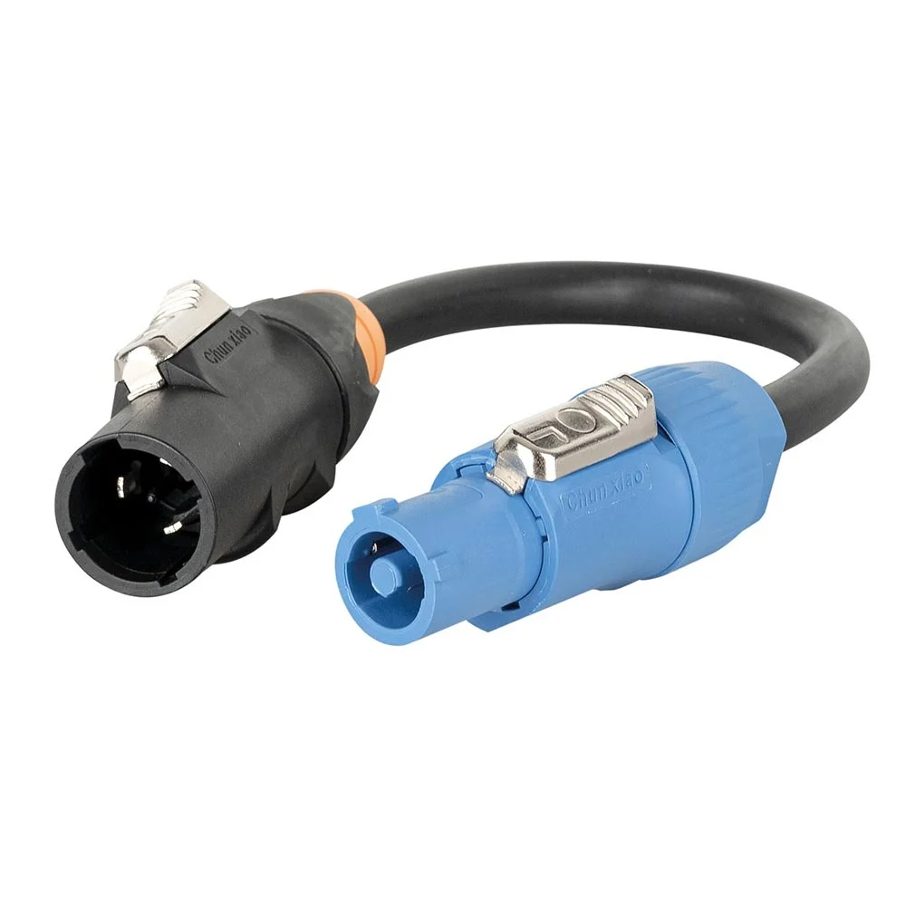 Showtec Pro Power in (Blauw) → TRUE1 out verloopstukje