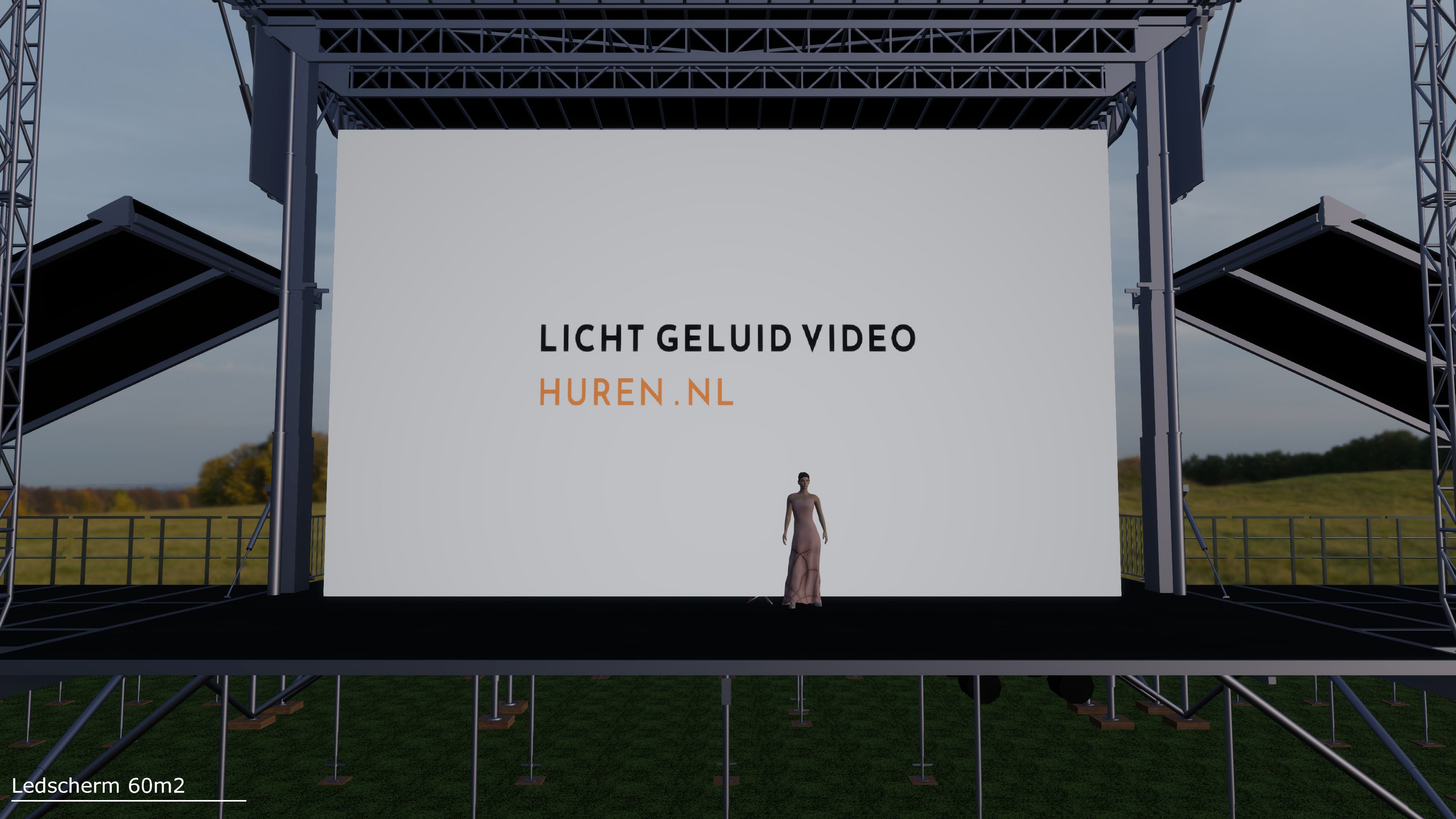 LED scherm 5 P2.6mm 10x 6 mtr (60m2) inclusief stackingframe - Afbeelding 3