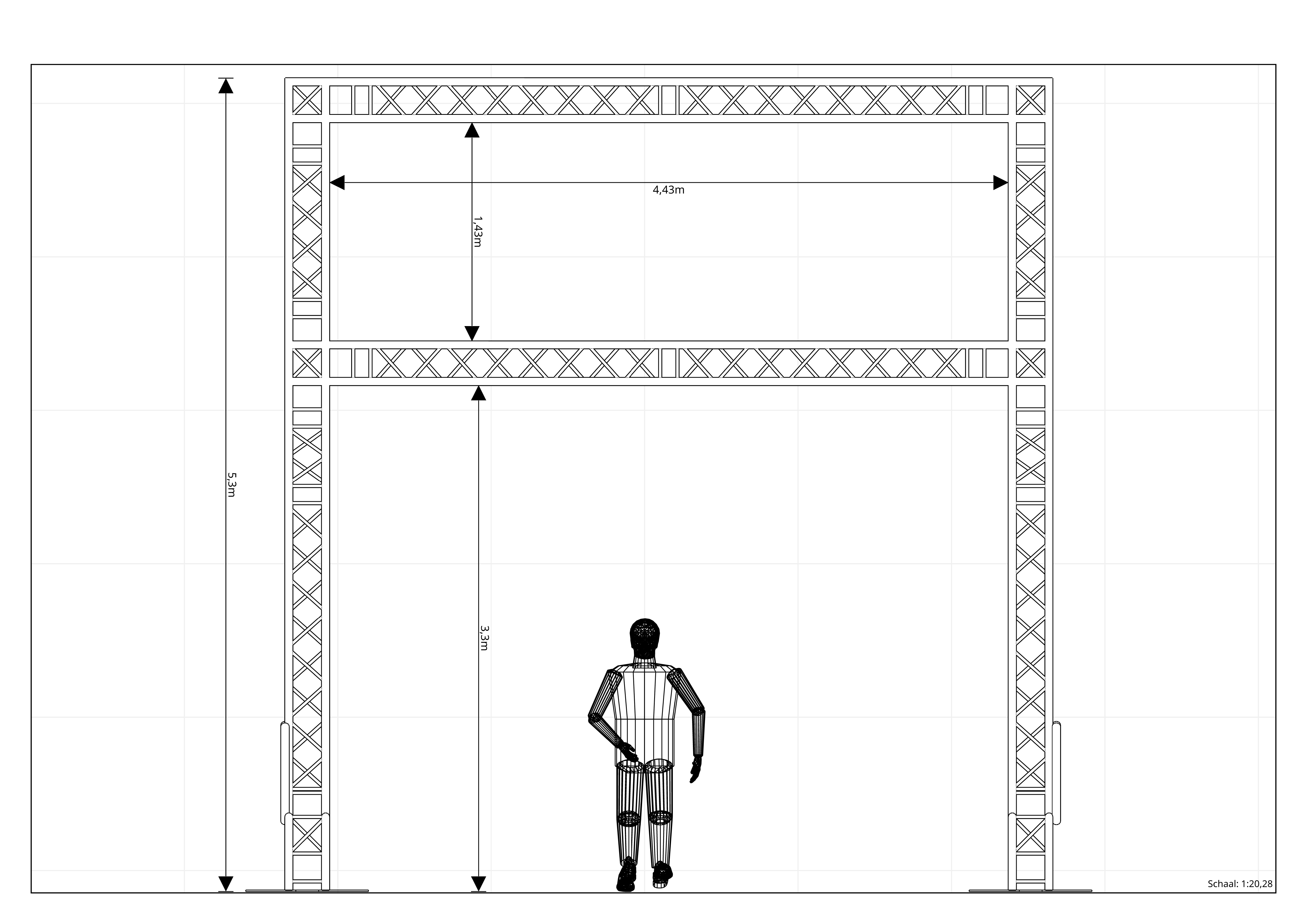Truss Entree Poort 5 Meter Breed – 5,3 Meter Hoog - Afbeelding 2